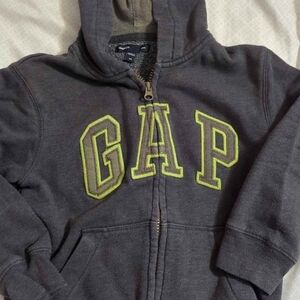 GAP Kids Charcoal Hoodie with Lime Accents